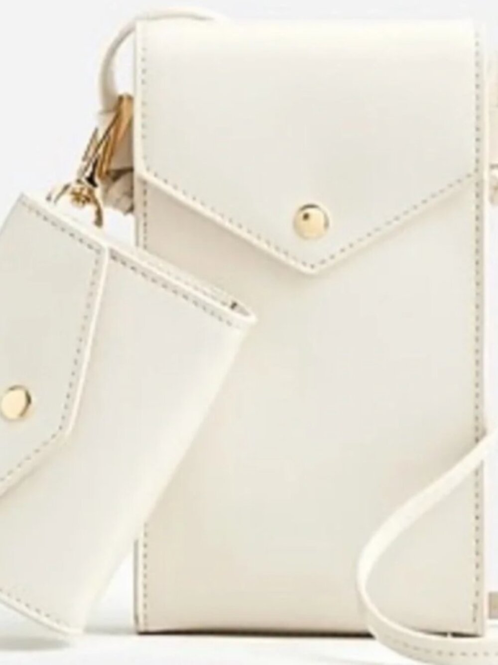 J. Crew Gracie Cream Crossbody Phone Carrier and Card Wallet